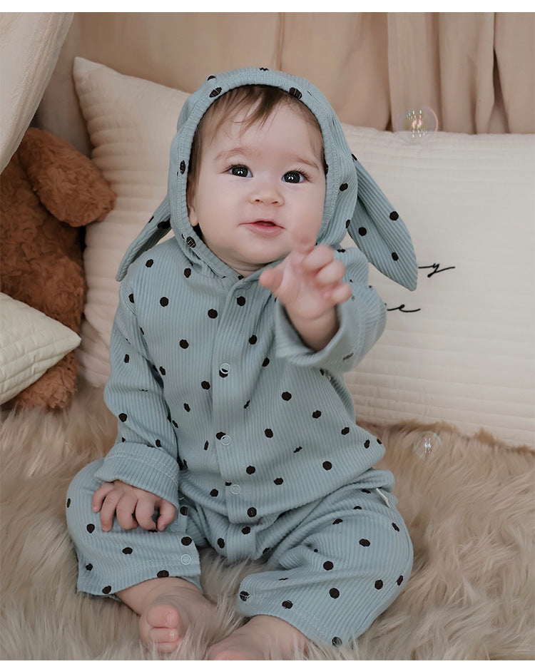 Rabbit Ear Hooded Cotton Romper ウサギ耳 フード付 ロンパース【mh0012322】 Beitaoya
