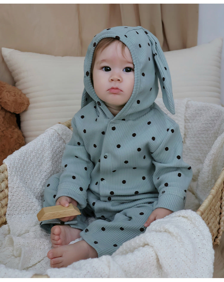 Rabbit Ear Hooded Cotton Romper ウサギ耳 フード付 ロンパース【mh0012322】 Beitaoya