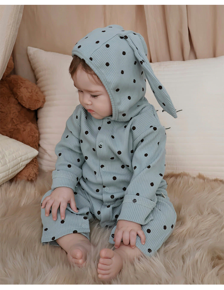 Rabbit Ear Hooded Cotton Romper ウサギ耳 フード付 ロンパース【mh0012322】 Beitaoya