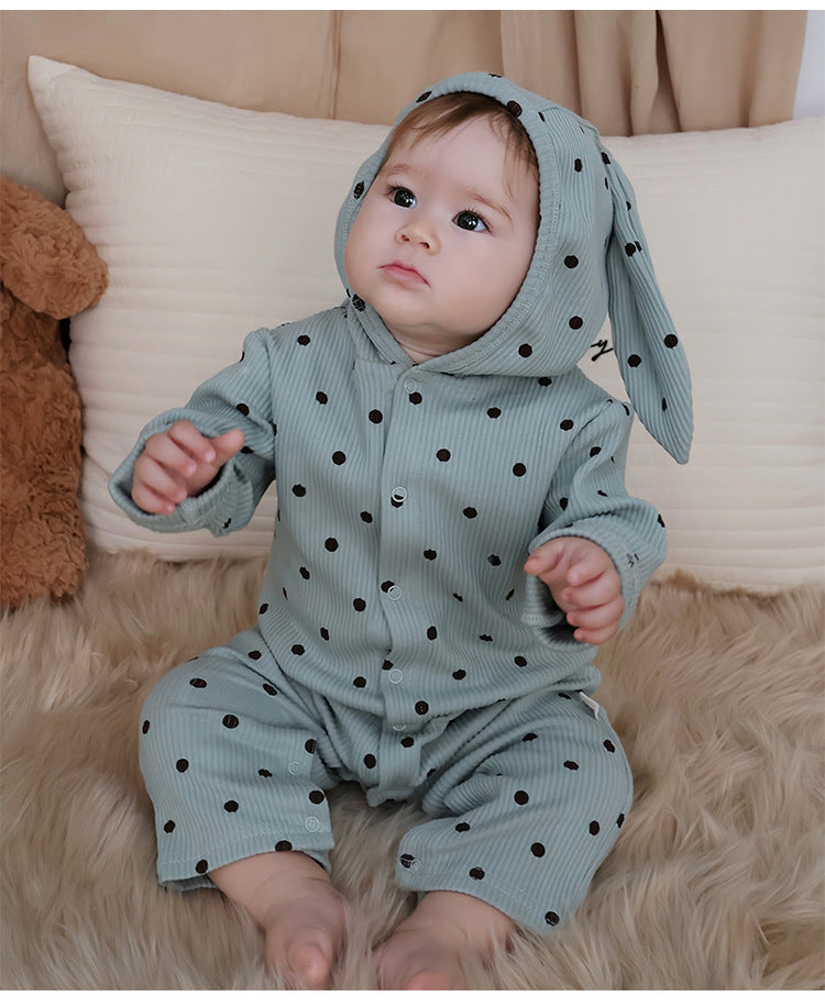 Rabbit Ear Hooded Cotton Romper ウサギ耳 フード付 ロンパース【mh0012322】 Beitaoya