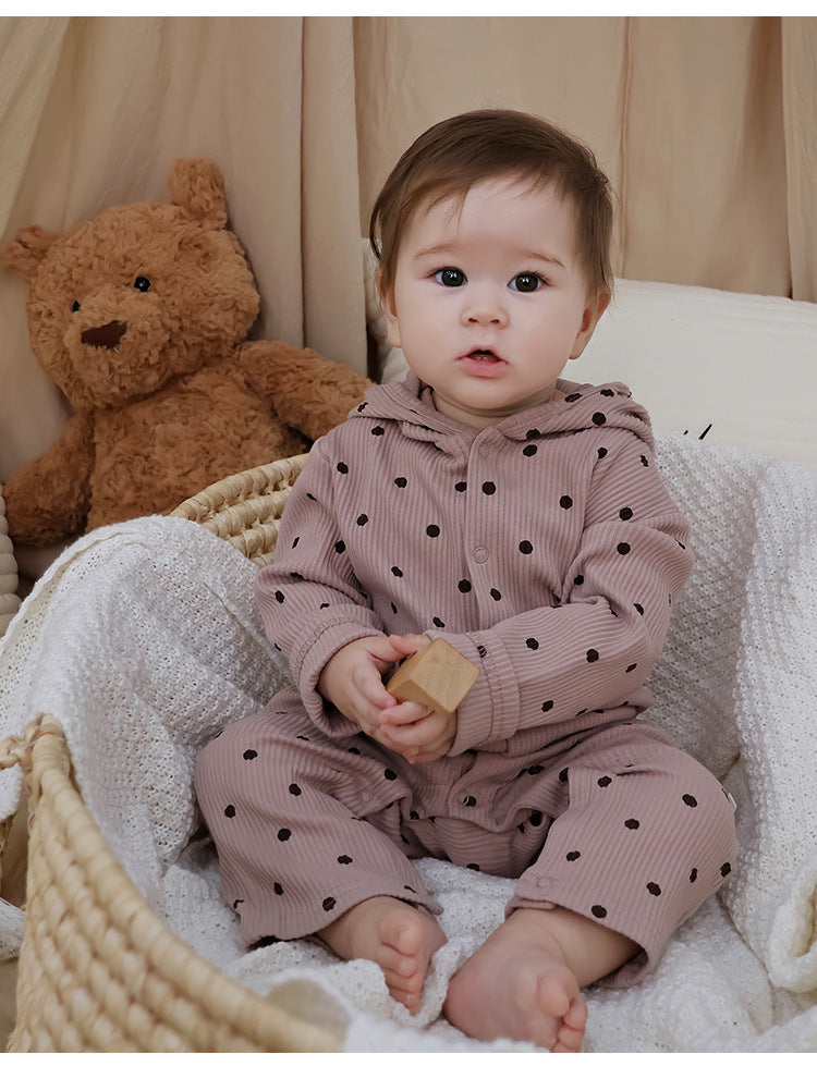 Rabbit Ear Hooded Cotton Romper ウサギ耳 フード付 ロンパース【mh0012322】 Beitaoya
