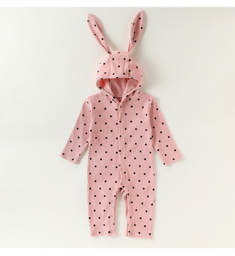 Rabbit Ear Hooded Cotton Romper ウサギ耳 フード付 ロンパース【mh0012322】 Beitaoya