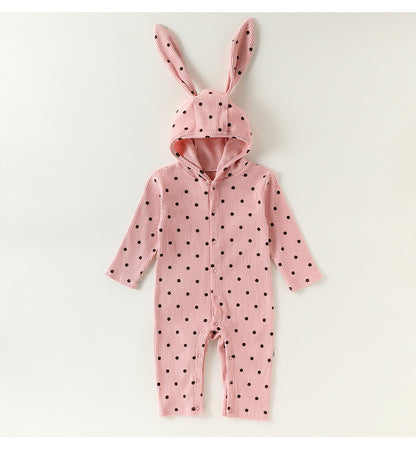 Rabbit Ear Hooded Cotton Romper ウサギ耳 フード付 ロンパース【mh0012322】 Beitaoya