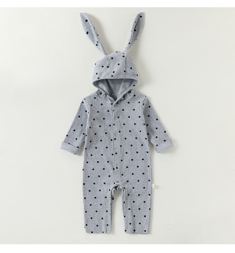 Rabbit Ear Hooded Cotton Romper ウサギ耳 フード付 ロンパース【mh0012322】 Beitaoya
