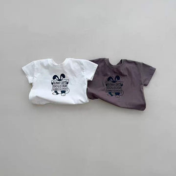 Rabbit Graphic Cotton T-shirt アニマルプリント 半袖Tシャツ【mh0012929】 yi nian ni 半袖Tシャツ