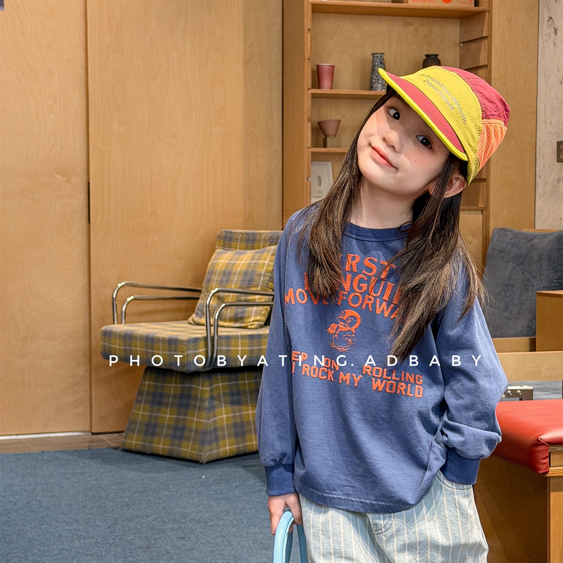 Raglan Printed Sweatshirt ラグラン プリント スウェットシャツ【mh0012439】 ADbaby 長袖Tシャツ