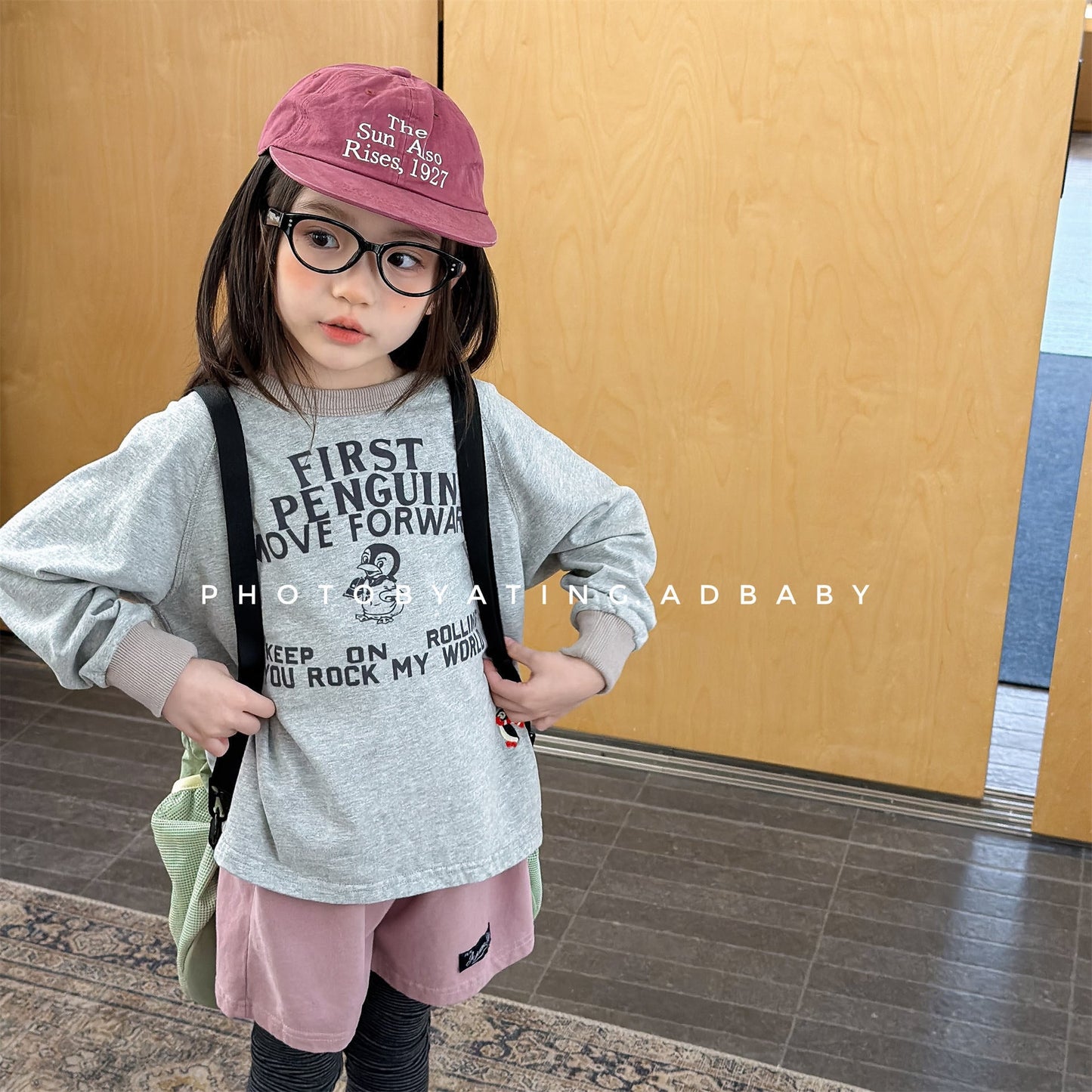 Raglan Printed Sweatshirt ラグラン プリント スウェットシャツ【mh0012439】 ADbaby 長袖Tシャツ