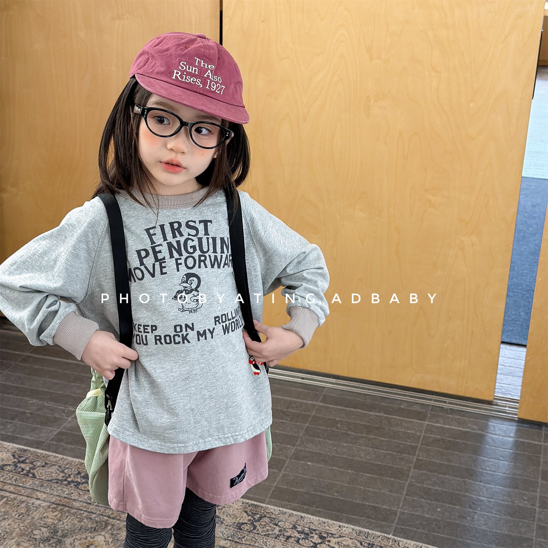 Raglan Printed Sweatshirt ラグラン プリント スウェットシャツ【mh0012439】 ADbaby 長袖Tシャツ