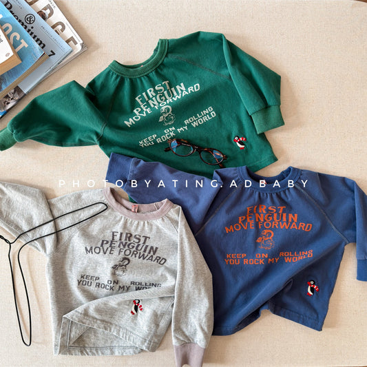 Raglan Printed Sweatshirt ラグラン プリント スウェットシャツ【mh0012439】 ADbaby 長袖Tシャツ