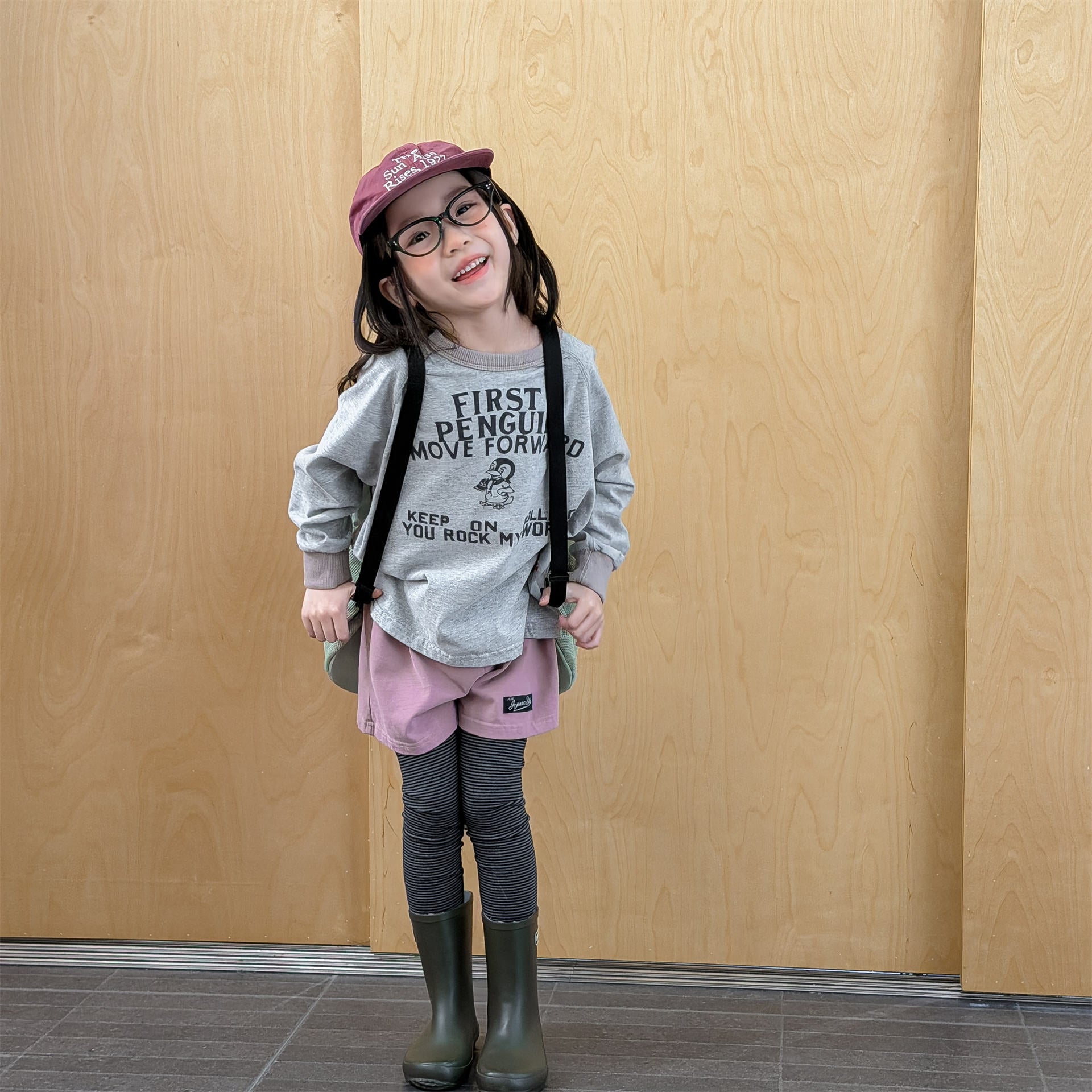 Raglan Printed Sweatshirt ラグラン プリント スウェットシャツ【mh0012439】 ADbaby 長袖Tシャツ