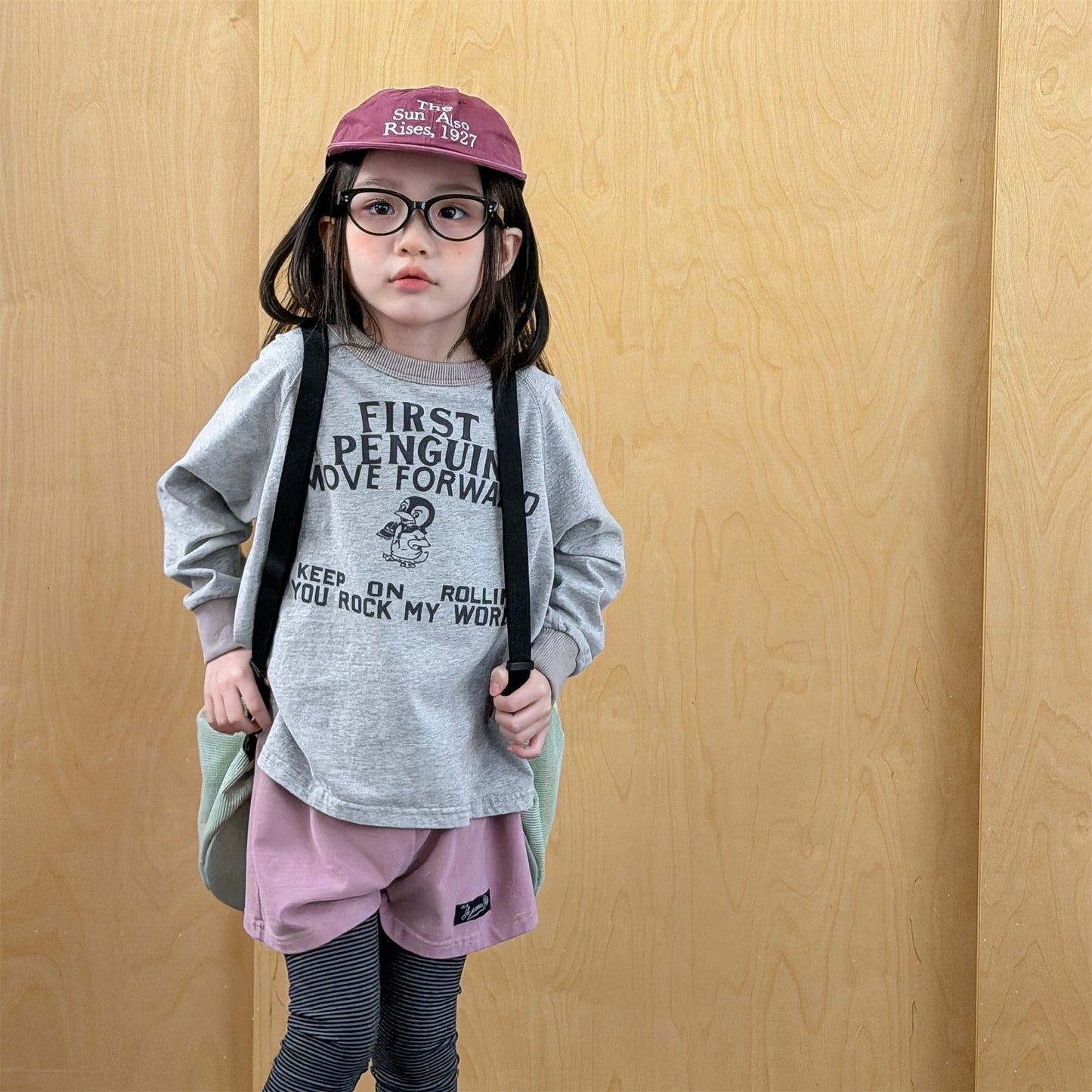 Raglan Printed Sweatshirt ラグラン プリント スウェットシャツ【mh0012439】 ADbaby 長袖Tシャツ