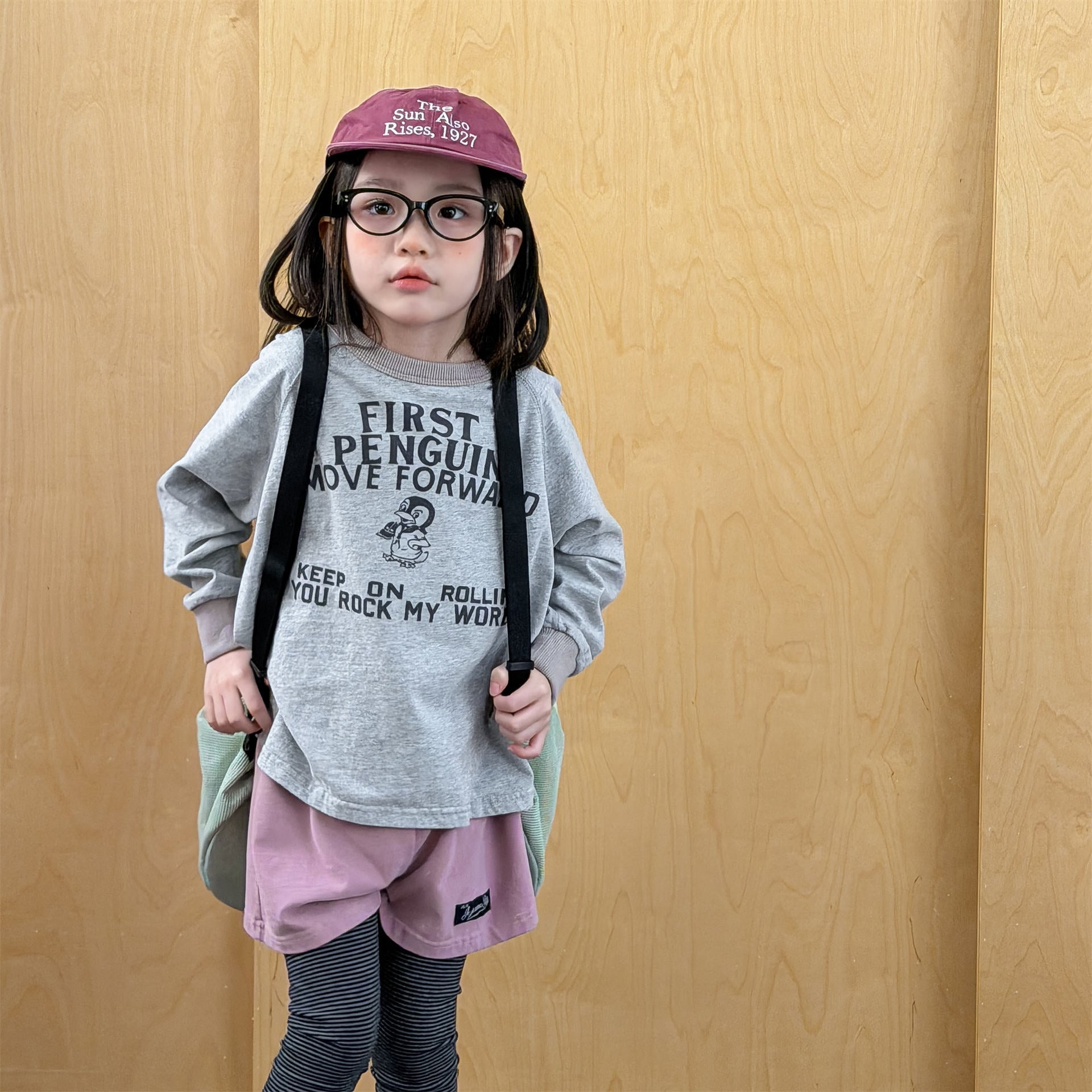 Raglan Printed Sweatshirt ラグラン プリント スウェットシャツ【mh0012439】 ADbaby 長袖Tシャツ
