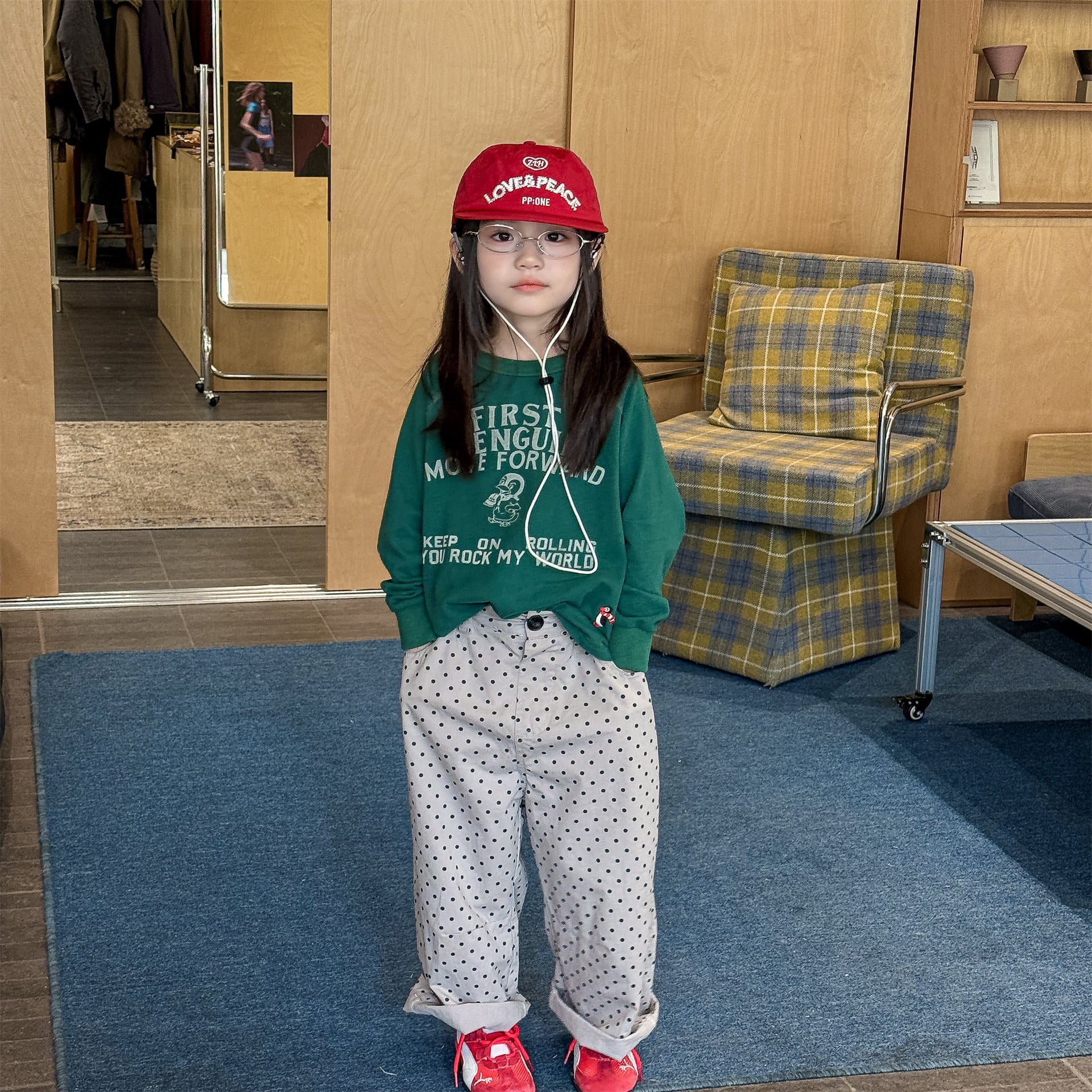 Raglan Printed Sweatshirt ラグラン プリント スウェットシャツ【mh0012439】 ADbaby 長袖Tシャツ