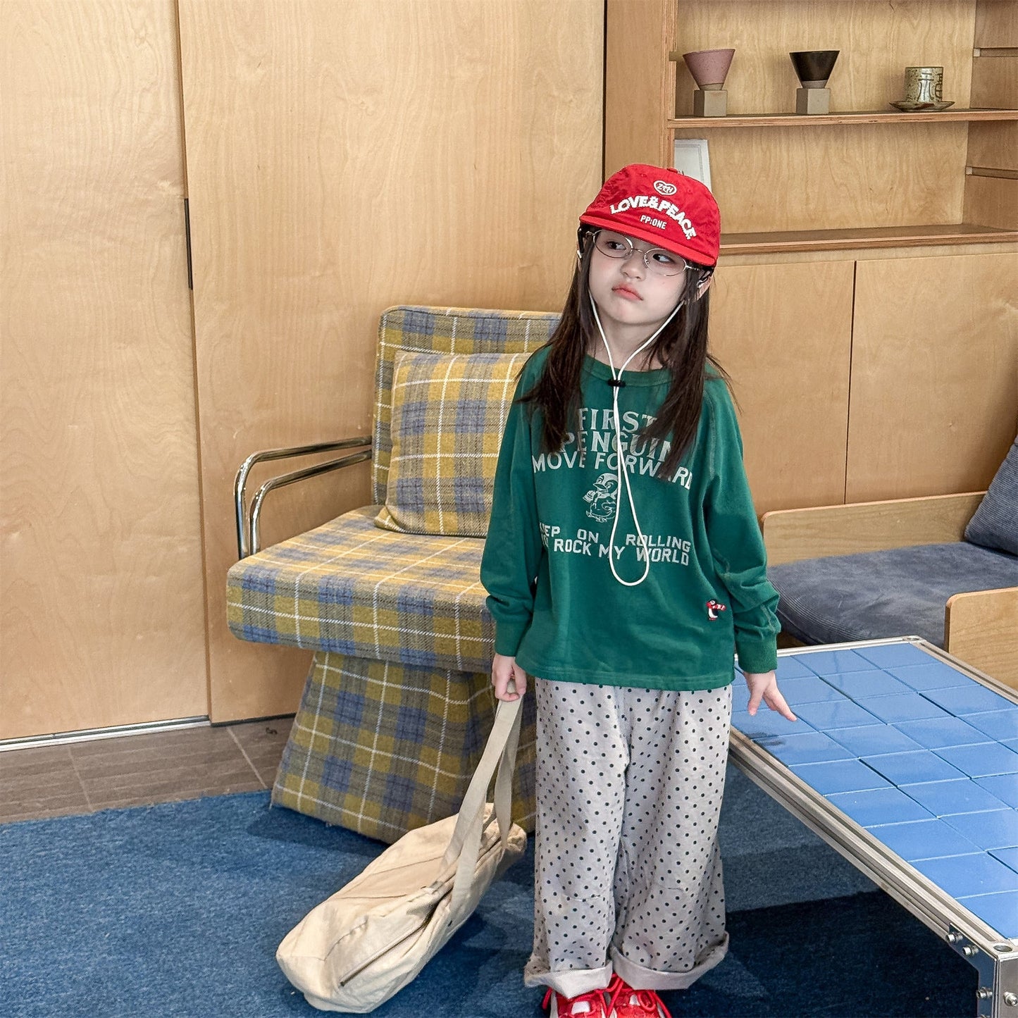 Raglan Printed Sweatshirt ラグラン プリント スウェットシャツ【mh0012439】 ADbaby 長袖Tシャツ