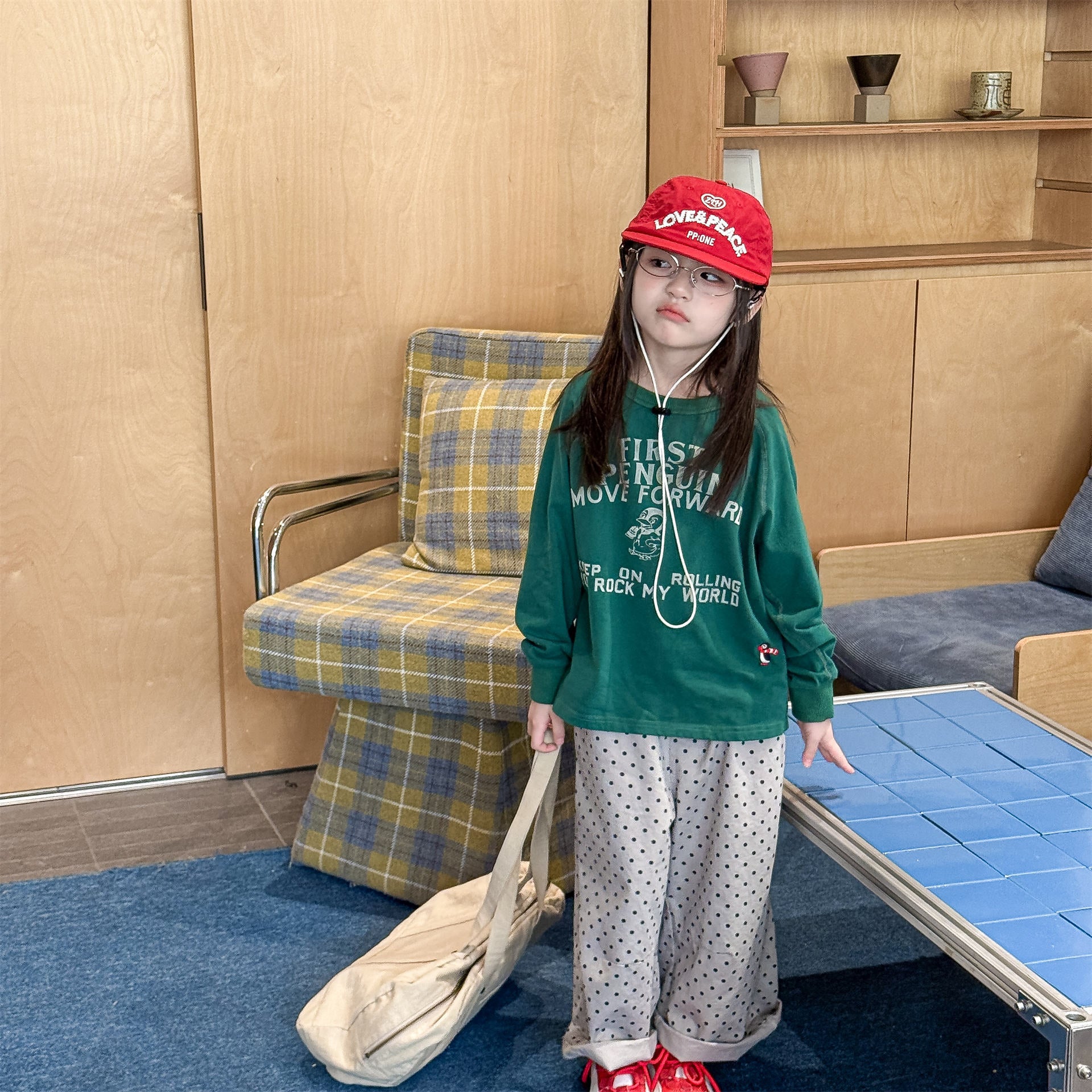 Raglan Printed Sweatshirt ラグラン プリント スウェットシャツ【mh0012439】 ADbaby 長袖Tシャツ