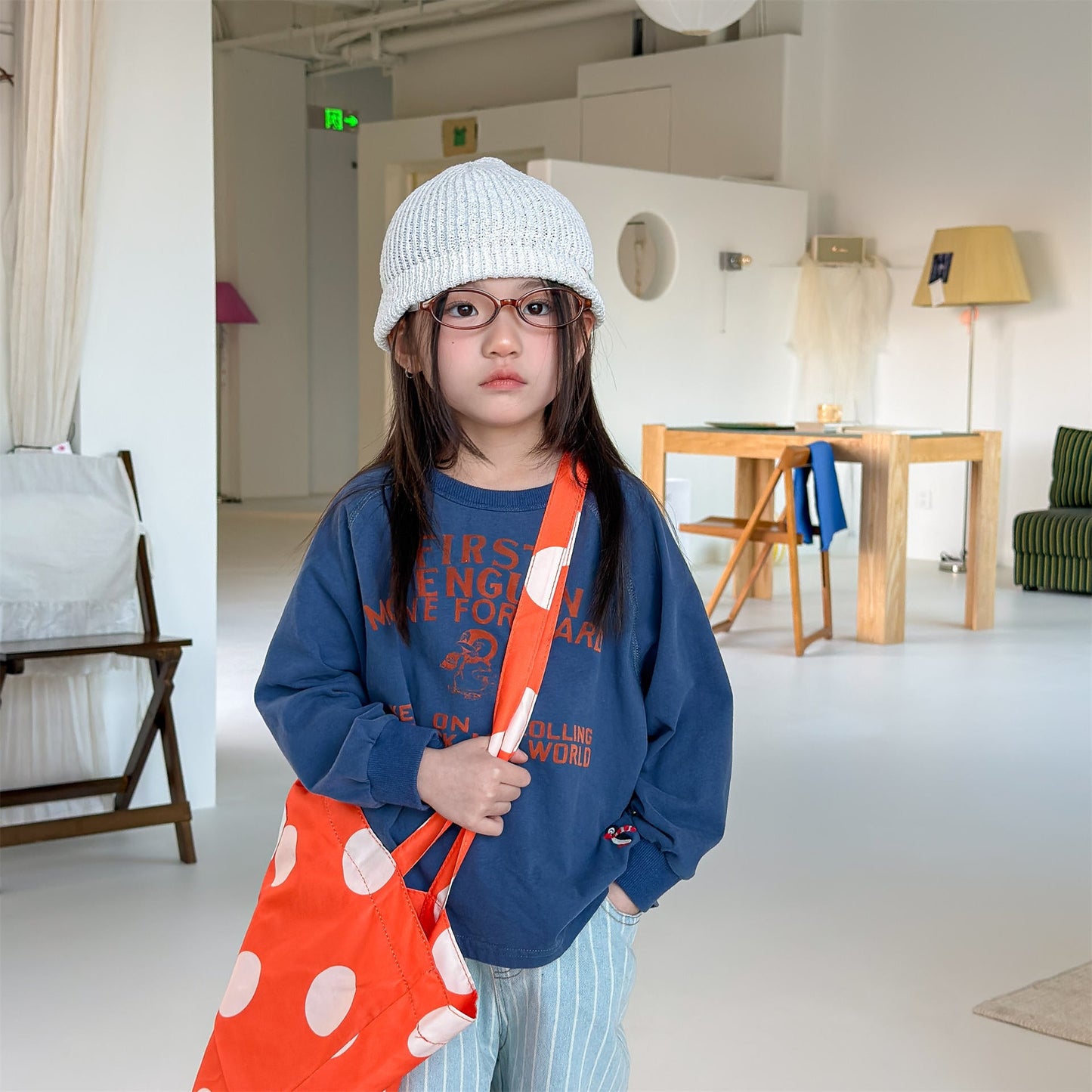 Raglan Printed Sweatshirt ラグラン プリント スウェットシャツ【mh0012439】 ADbaby 長袖Tシャツ