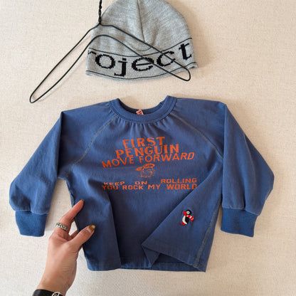 Raglan Printed Sweatshirt ラグラン プリント スウェットシャツ【mh0012439】 Blue / 80cm ADbaby 長袖Tシャツ