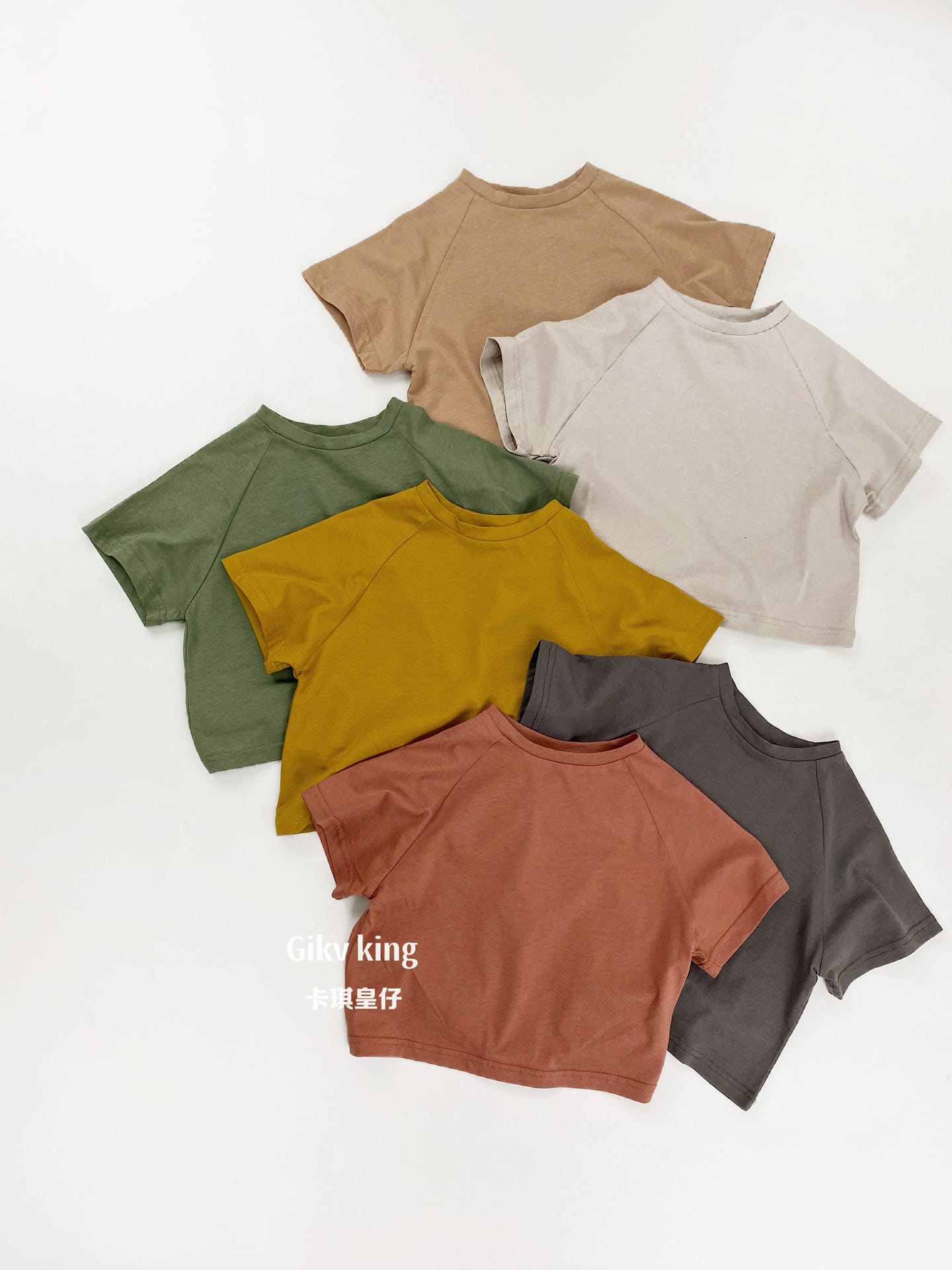 Raglan Sleeve Bamboo Cotton Top クルーネック 無地 半袖Tシャツ【mh0012826】 mamahalo shop 半袖Tシャツ