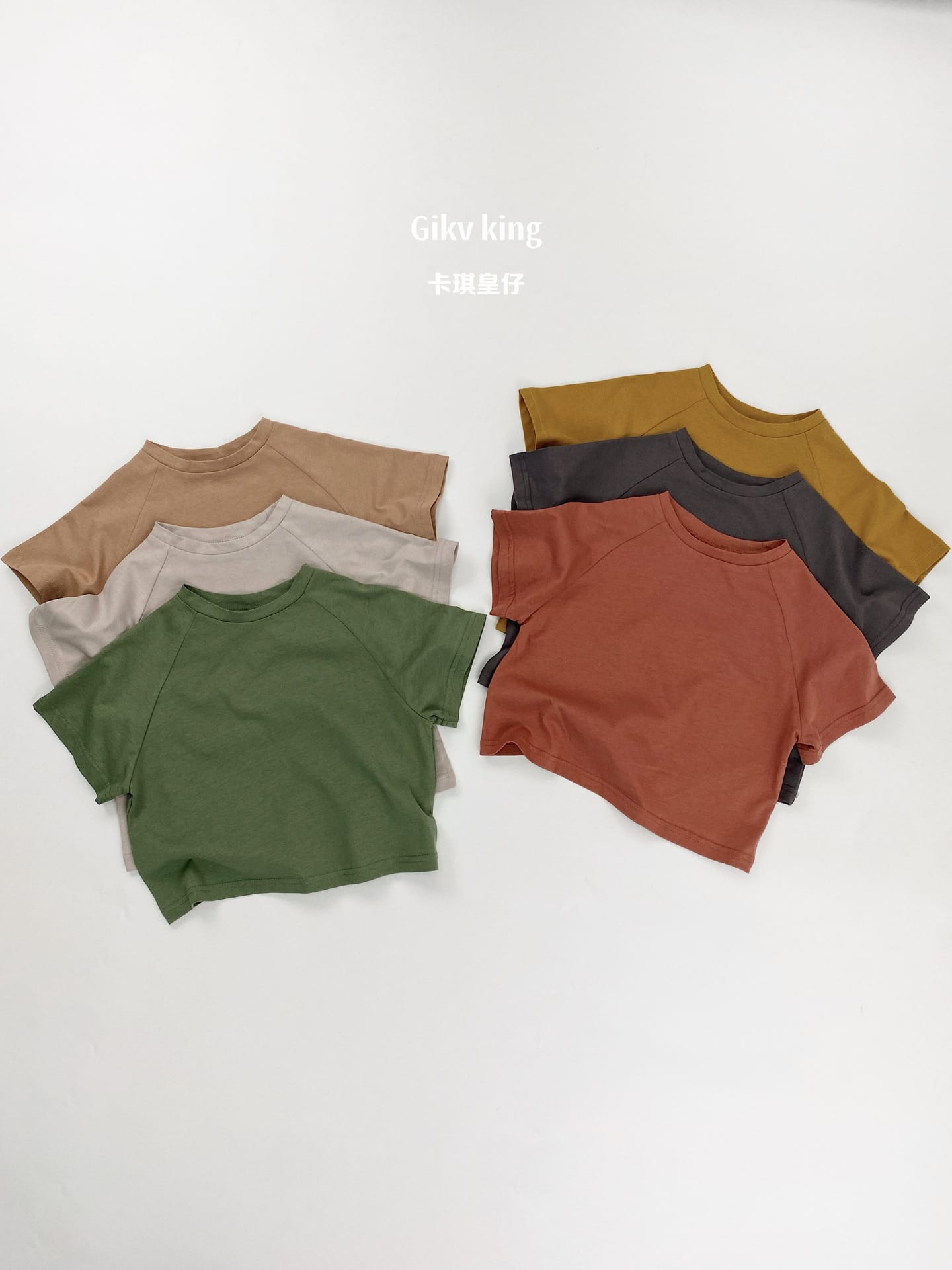 Raglan Sleeve Bamboo Cotton Top クルーネック 無地 半袖Tシャツ【mh0012826】 mamahalo shop 半袖Tシャツ