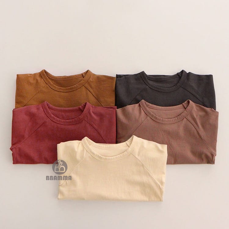 Raglan Sleeve Cotton Lounge Set コットン 無地 ラランスリーブ セットアップ【mh0012667】 BBAMMA 長袖セットアップ
