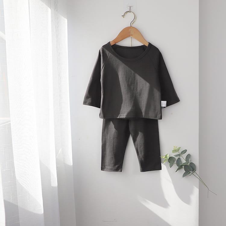 Raglan Sleeve Cotton Lounge Set コットン 無地 ラランスリーブ セットアップ【mh0012667】 BBAMMA 長袖セットアップ