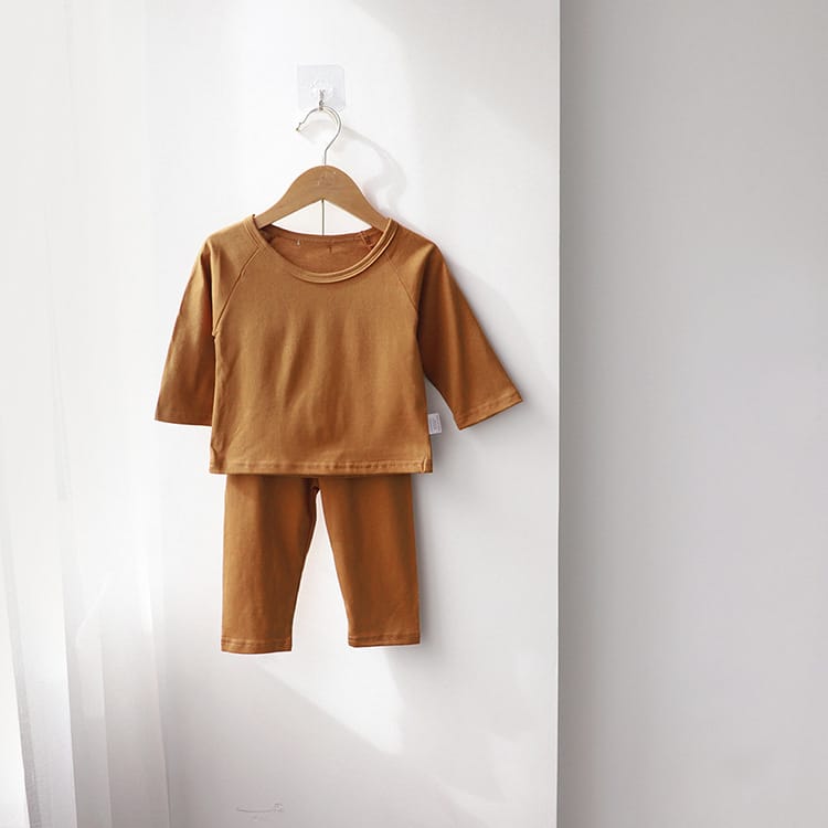 Raglan Sleeve Cotton Lounge Set コットン 無地 ラランスリーブ セットアップ【mh0012667】 BBAMMA 長袖セットアップ