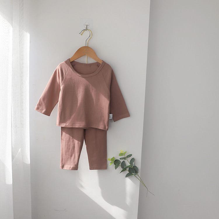 Raglan Sleeve Cotton Lounge Set コットン 無地 ラランスリーブ セットアップ【mh0012667】 BBAMMA 長袖セットアップ
