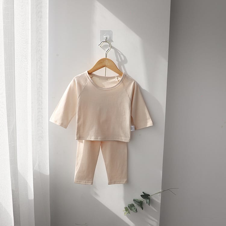 Raglan Sleeve Cotton Lounge Set コットン 無地 ラランスリーブ セットアップ【mh0012667】 BBAMMA 長袖セットアップ