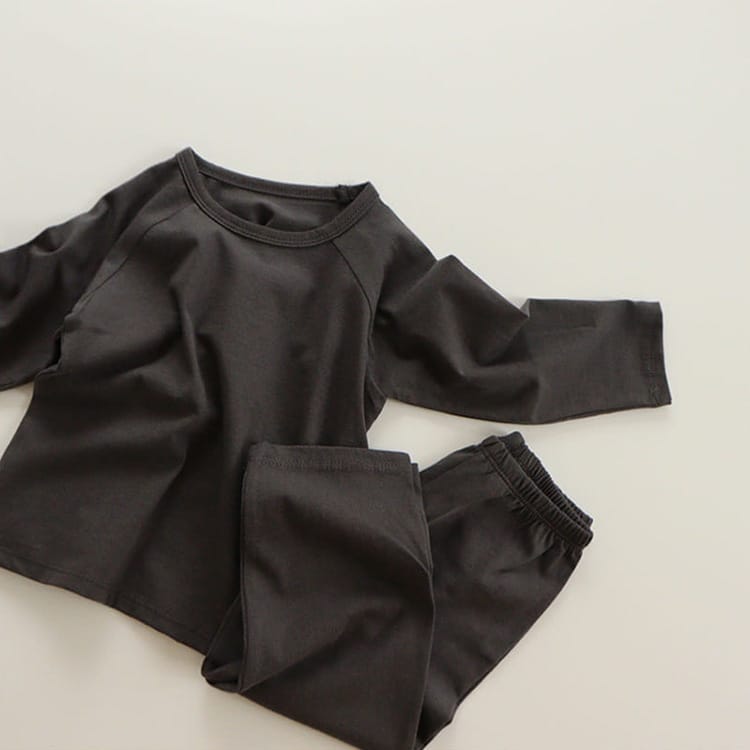 Raglan Sleeve Cotton Lounge Set コットン 無地 ラランスリーブ セットアップ【mh0012667】 BBAMMA 長袖セットアップ