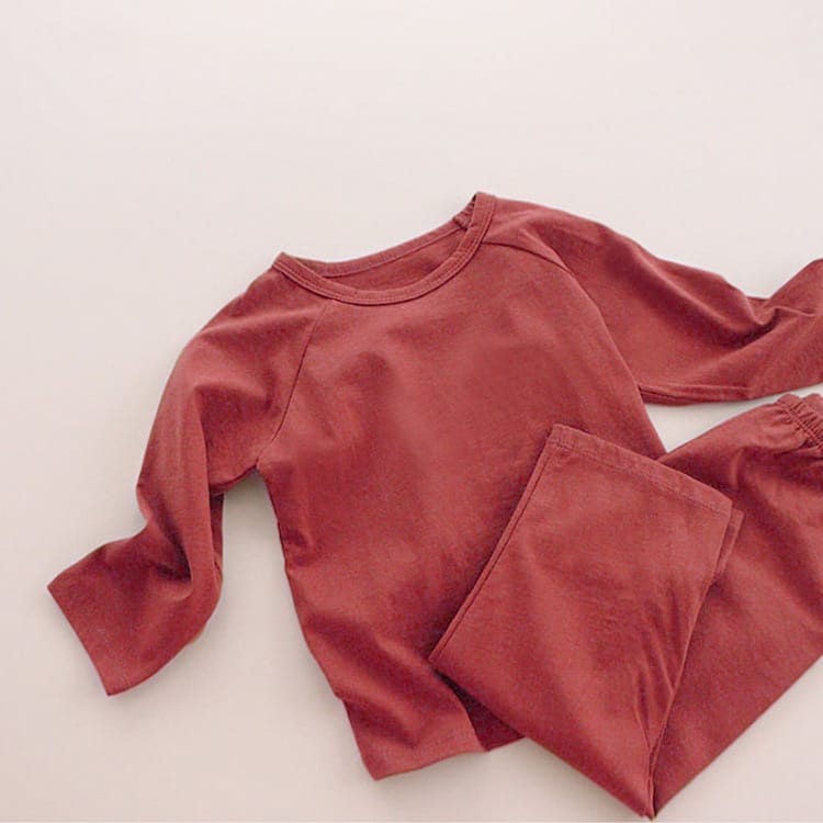 Raglan Sleeve Cotton Lounge Set コットン 無地 ラランスリーブ セットアップ【mh0012667】 BBAMMA 長袖セットアップ