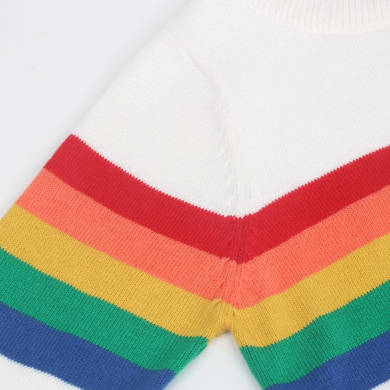 Rainbow Border Knit Sweater レインボー ボーダー ニット セーター【mh0000266】 mamahalo kids ニット・セーター