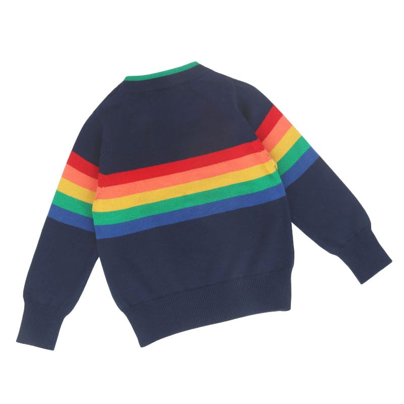 Rainbow Border Knit Sweater レインボー ボーダー ニット セーター【mh0000266】 mamahalo kids ニット・セーター