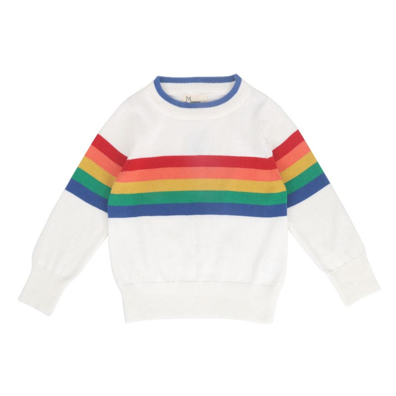 Rainbow Border Knit Sweater レインボー ボーダー ニット セーター【mh0000266】 mamahalo kids ニット・セーター