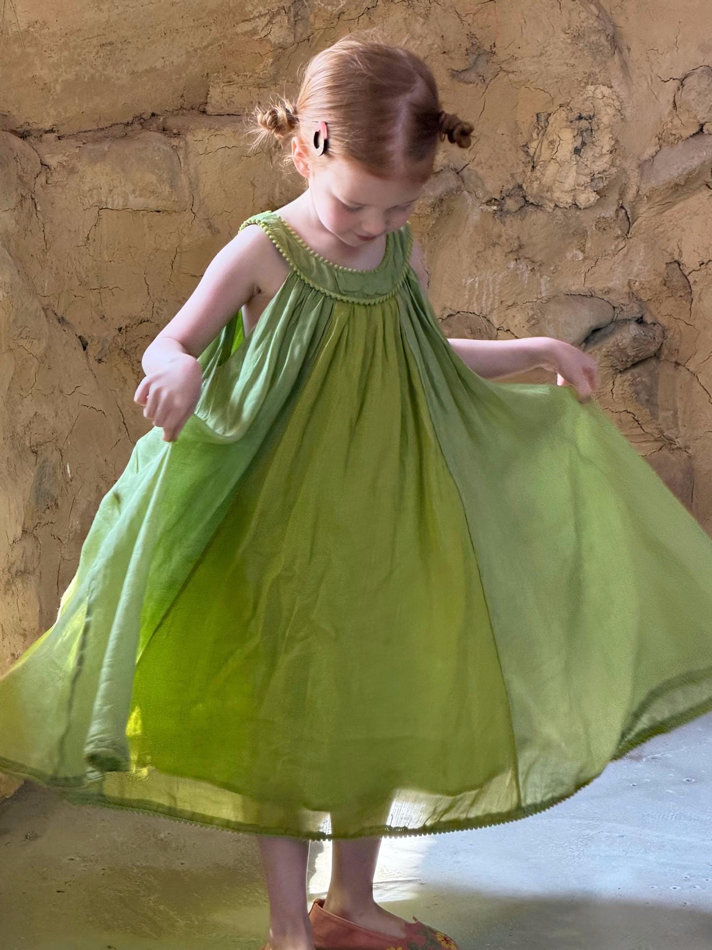 Ramie Sleeveless Dress ピコレース ノースリーブワンピース【mh0013056】 Jianzidan ノースリーブワンピース