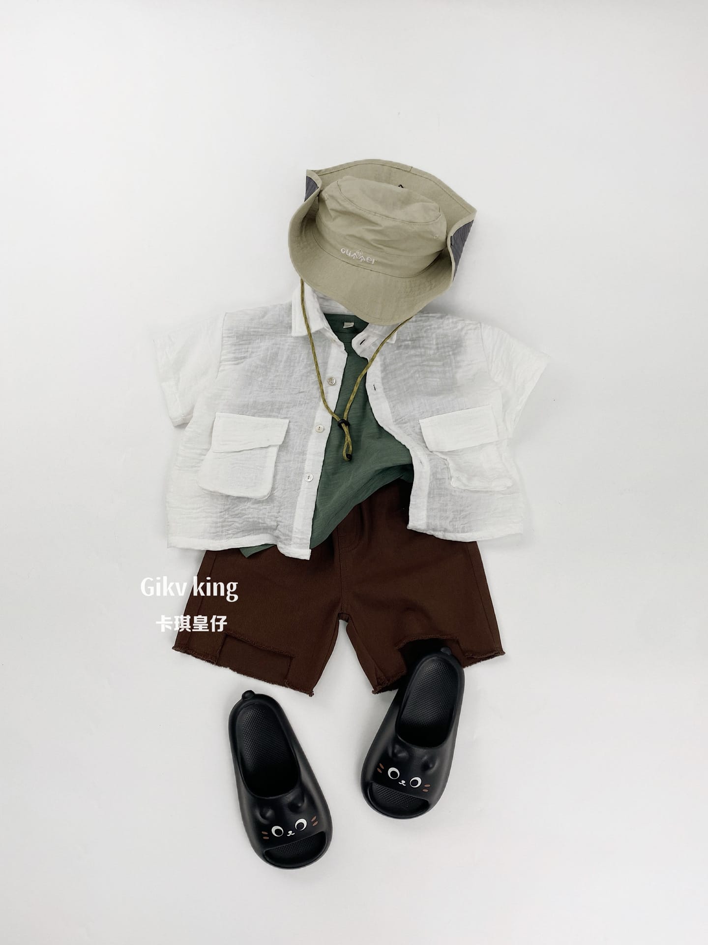 Raw Edge Cotton Loose Shorts カットオフ コットン ハーフパンツ【mh0012835】 Gikv king ハーフパンツ・ショートパンツ
