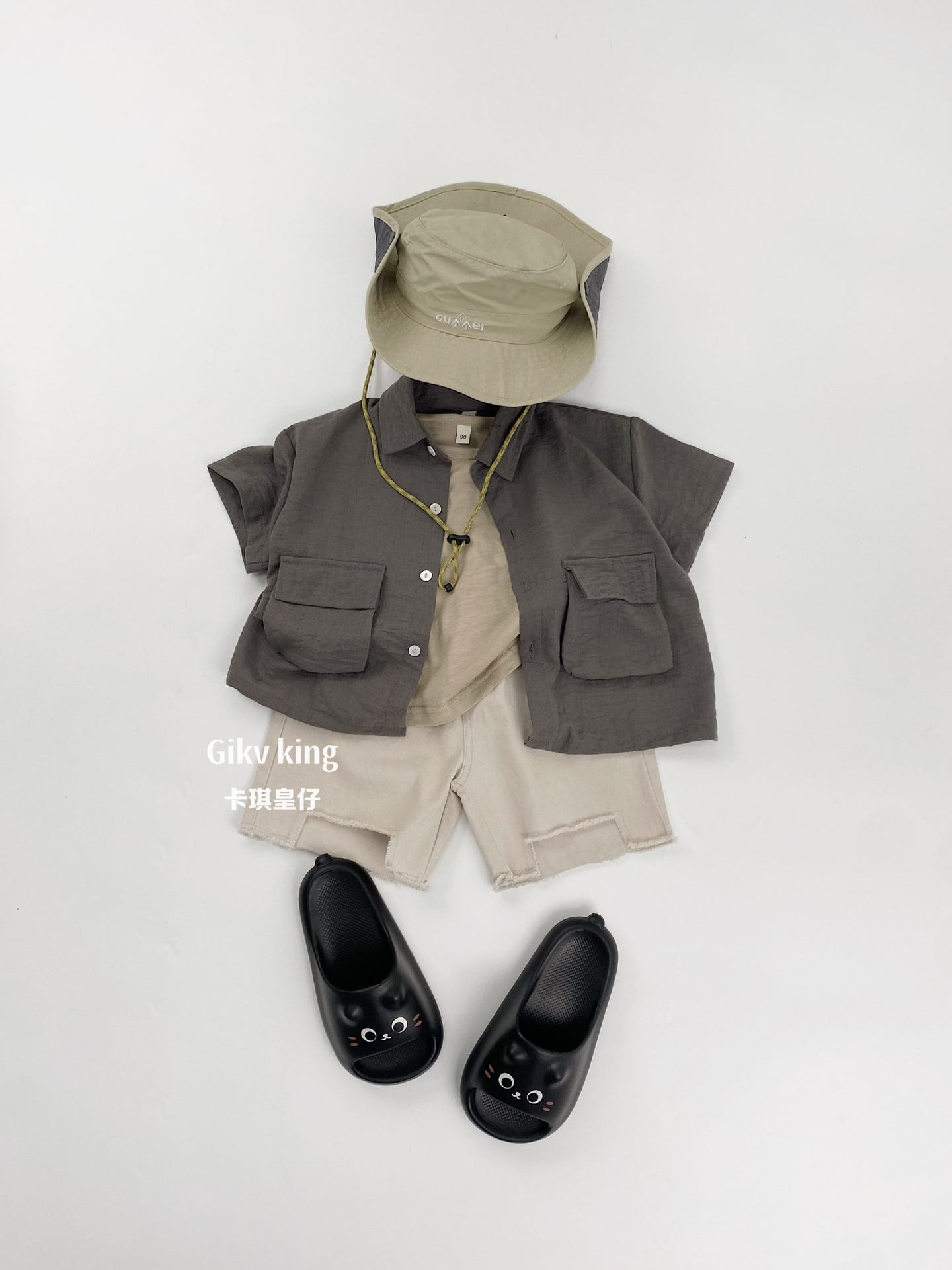 Raw Edge Cotton Loose Shorts カットオフ コットン ハーフパンツ【mh0012835】 Gikv king ハーフパンツ・ショートパンツ