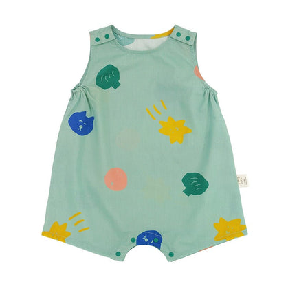 Resort Sleeveless Jumpsuit ノースリーブジャンプスーツ【mh0013090】 Green / 66cm RICE & SKY ノースリーブジャンプスーツ