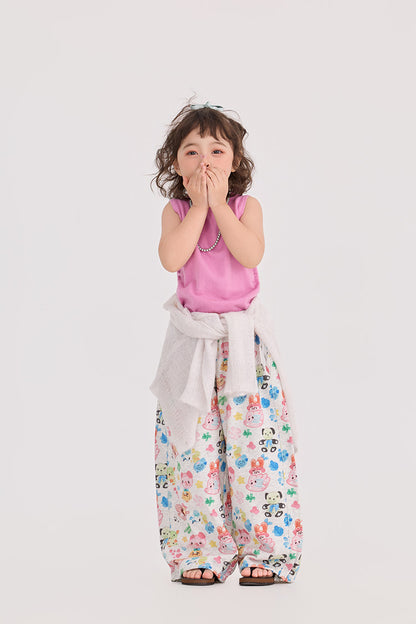 Retro Animal Pattern Wide Leg Pants アニマル プリント ワイドパンツ【mh0012376】 HEY BOOBII