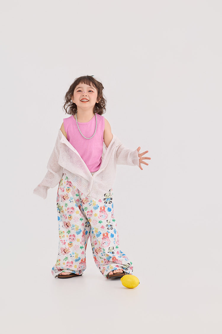 Retro Animal Pattern Wide Leg Pants アニマル プリント ワイドパンツ【mh0012376】 HEY BOOBII