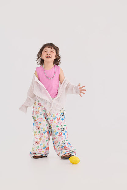 Retro Animal Pattern Wide Leg Pants アニマル プリント ワイドパンツ【mh0012376】 HEY BOOBII