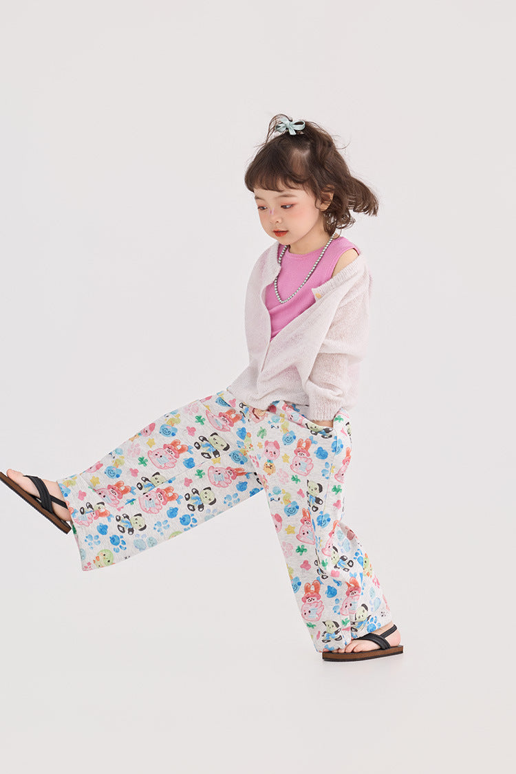 Retro Animal Pattern Wide Leg Pants アニマル プリント ワイドパンツ【mh0012376】 HEY BOOBII
