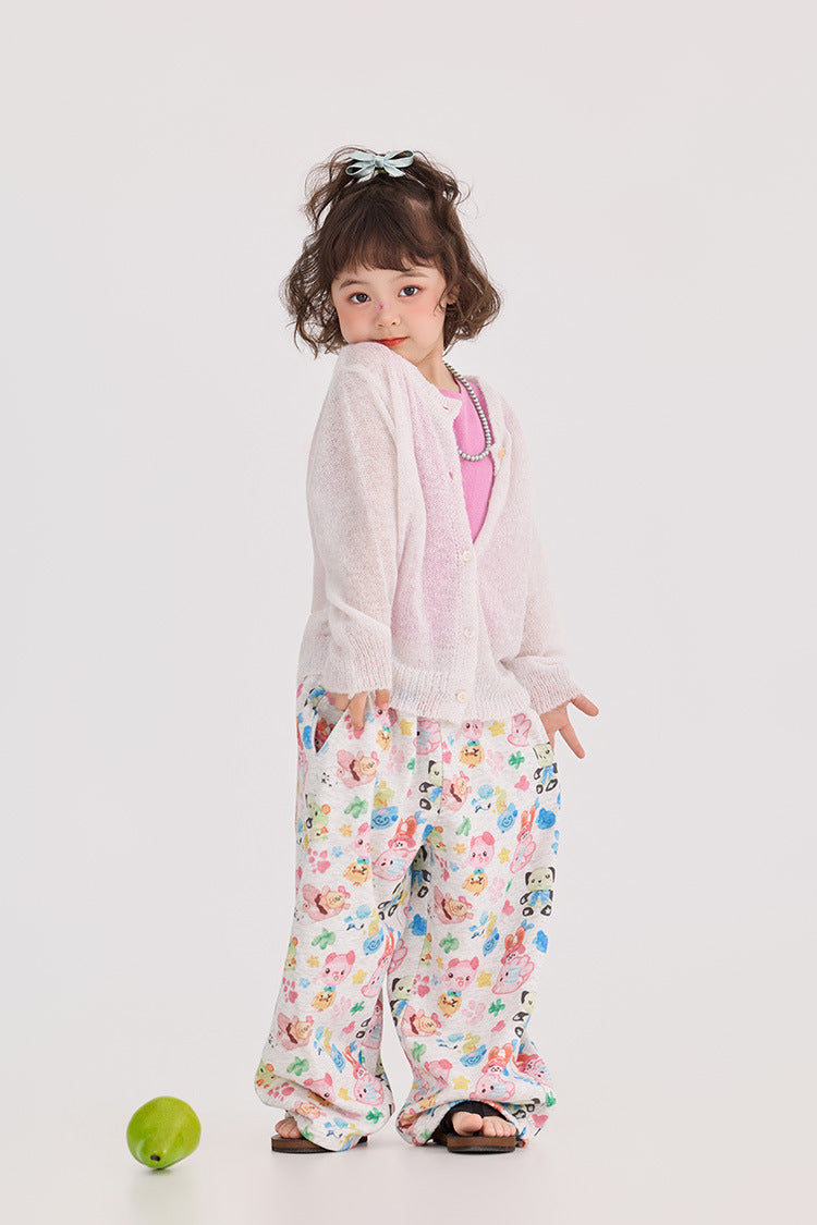 Retro Animal Pattern Wide Leg Pants アニマル プリント ワイドパンツ【mh0012376】 HEY BOOBII