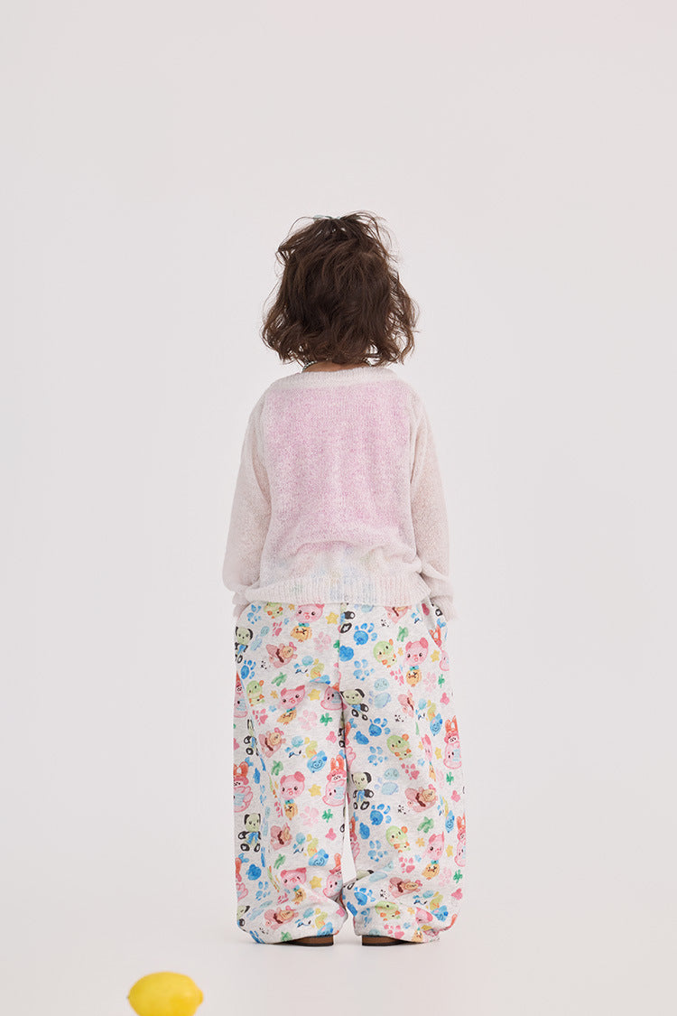 Retro Animal Pattern Wide Leg Pants アニマル プリント ワイドパンツ【mh0012376】 HEY BOOBII