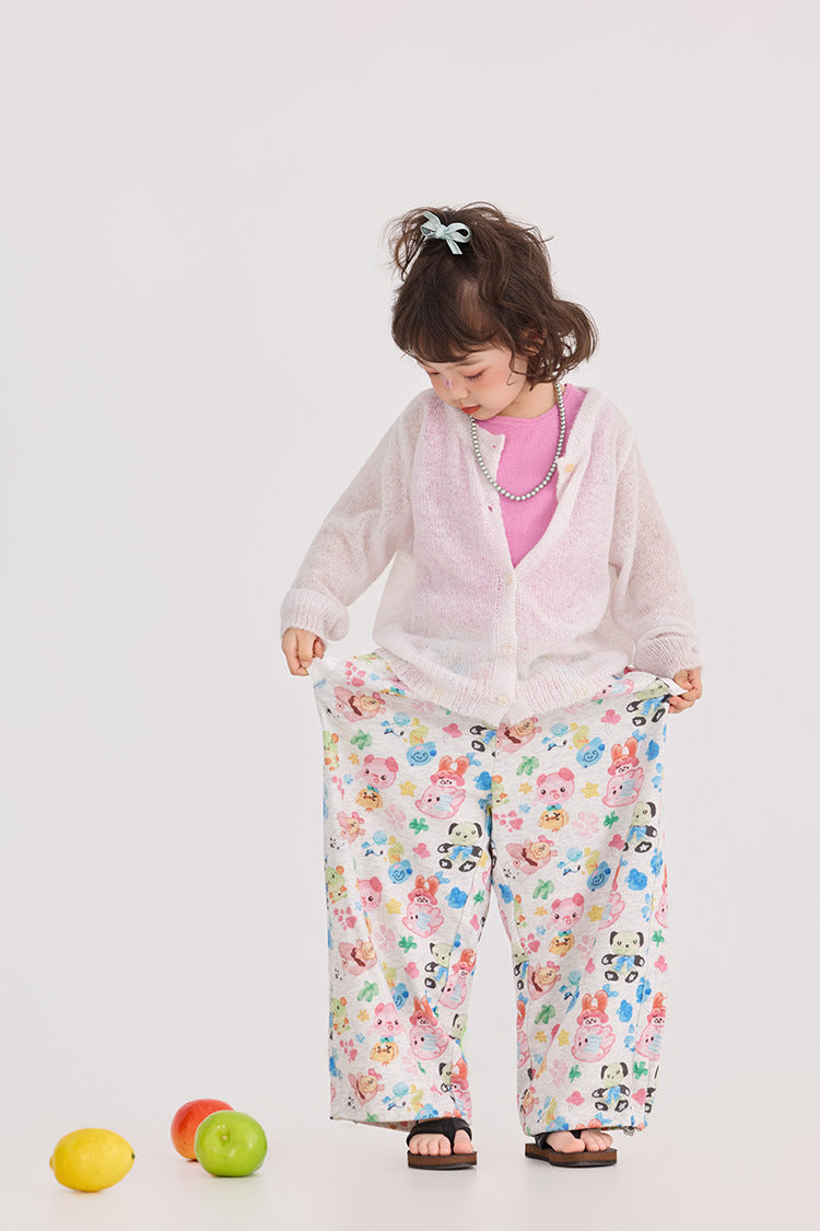 Retro Animal Pattern Wide Leg Pants アニマル プリント ワイドパンツ【mh0012376】 HEY BOOBII
