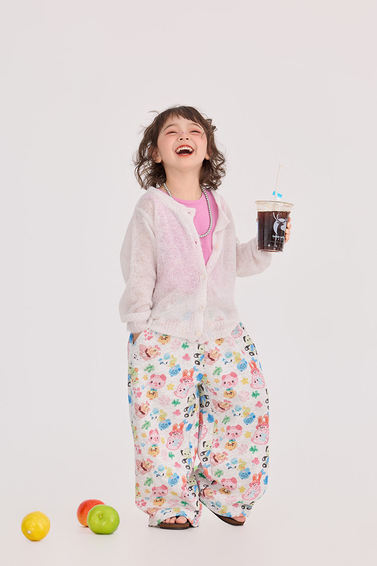 Retro Animal Pattern Wide Leg Pants アニマル プリント ワイドパンツ【mh0012376】 HEY BOOBII