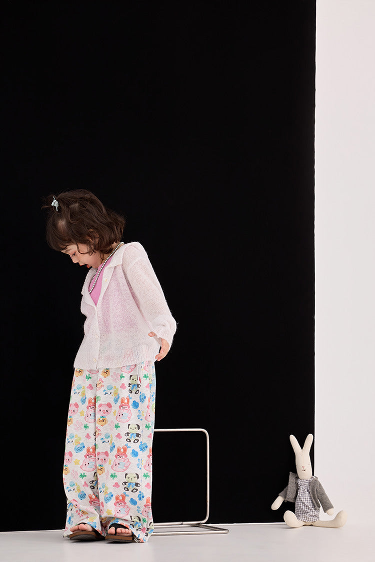 Retro Animal Pattern Wide Leg Pants アニマル プリント ワイドパンツ【mh0012376】 HEY BOOBII