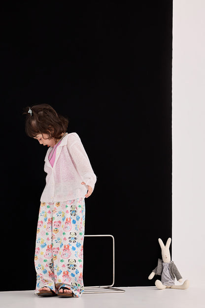 Retro Animal Pattern Wide Leg Pants アニマル プリント ワイドパンツ【mh0012376】 HEY BOOBII
