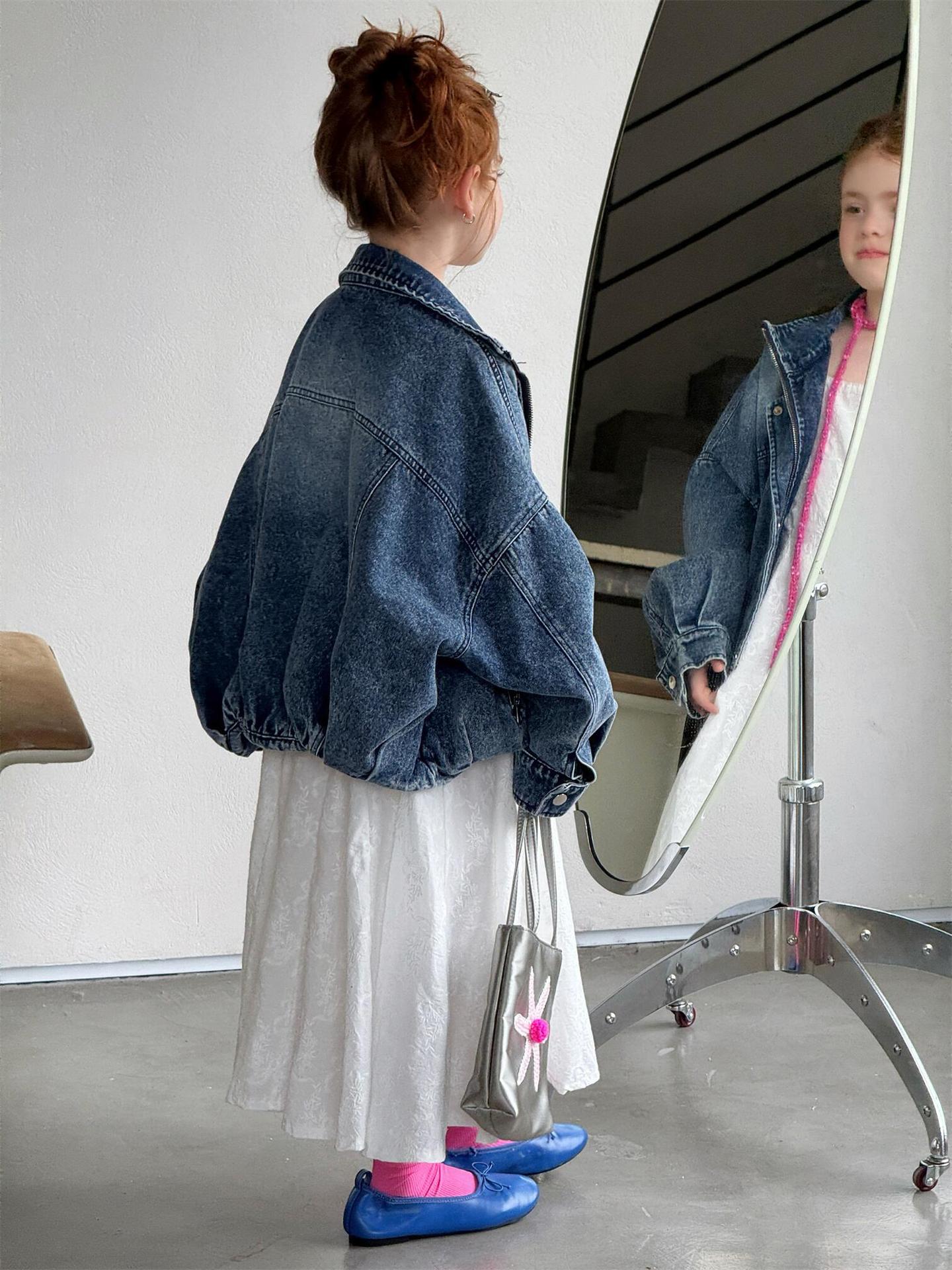 Retro Denim Batwing Jacket パッチワーク デニム バットウィングジャケット【mh0012308】 Jianzidan