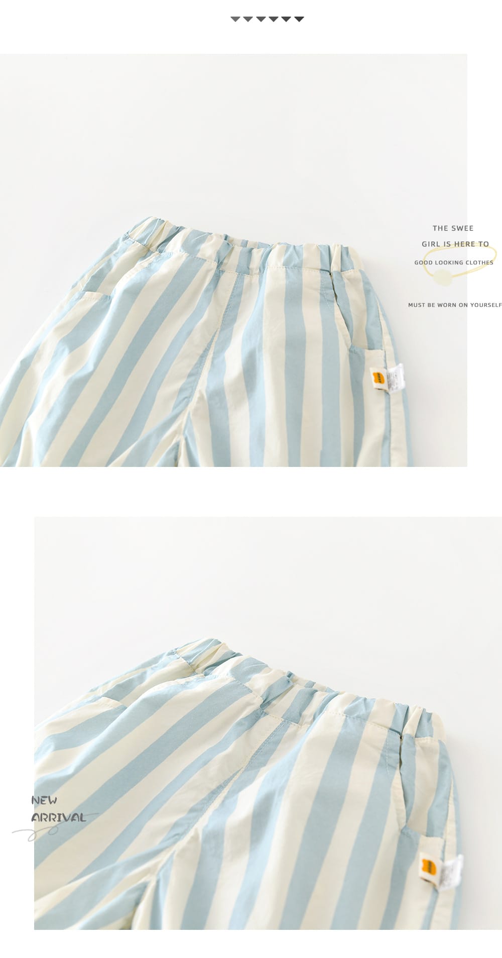 Retro Nautical Shorts ストライプ ショートパンツ【mh0012865】 ABNN ハーフパンツ・ショートパンツ