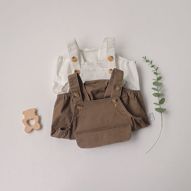 Retro Pocket Bib Overalls フロントポケット サロペット【mh0012693】 BBAMMA ノースリーブロンパース